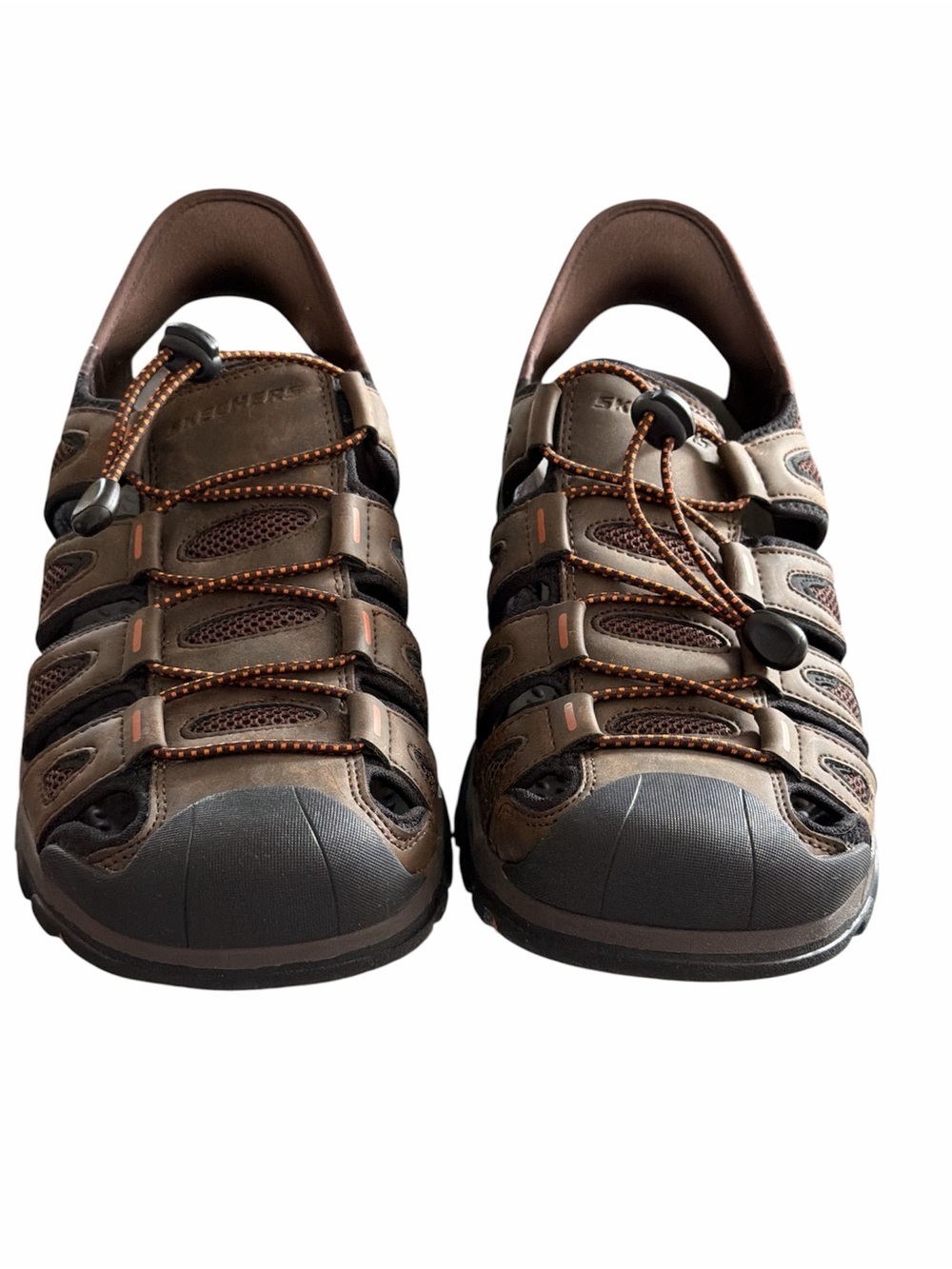 Skechers Brown & Black Men's Closed-Toe Outdoor Sandals - Picture 3 of 8